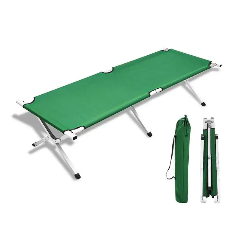 Multifunctional Camping Folding Bed – Portable Iron Cot for Hiking, Travel, and Office Use