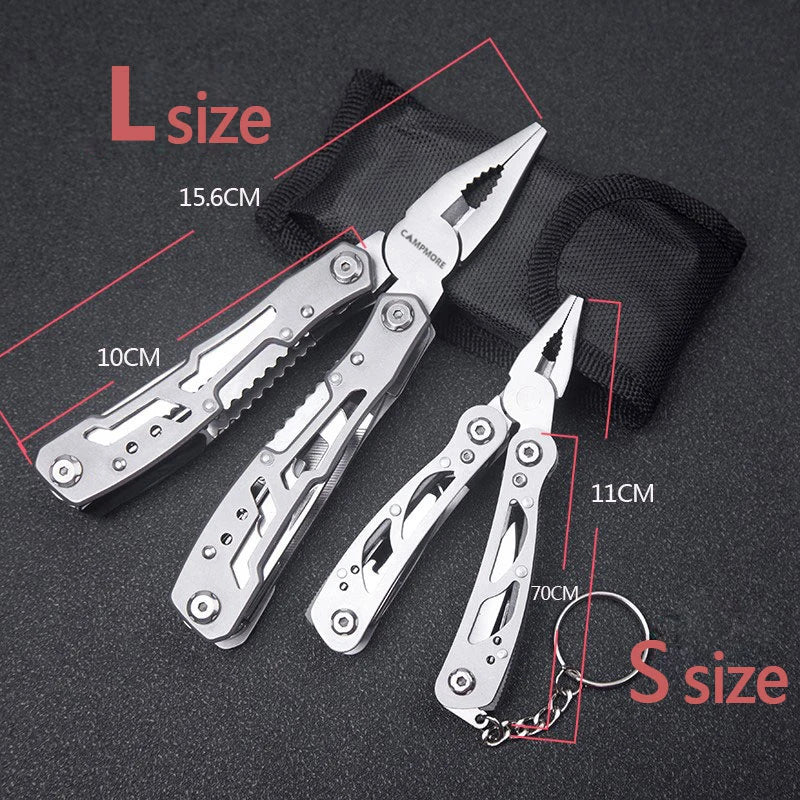 Stainless Steel EDC Folding Multifunction Tools - Outdoor Camping Portable Emergency Survival Knife Pliers