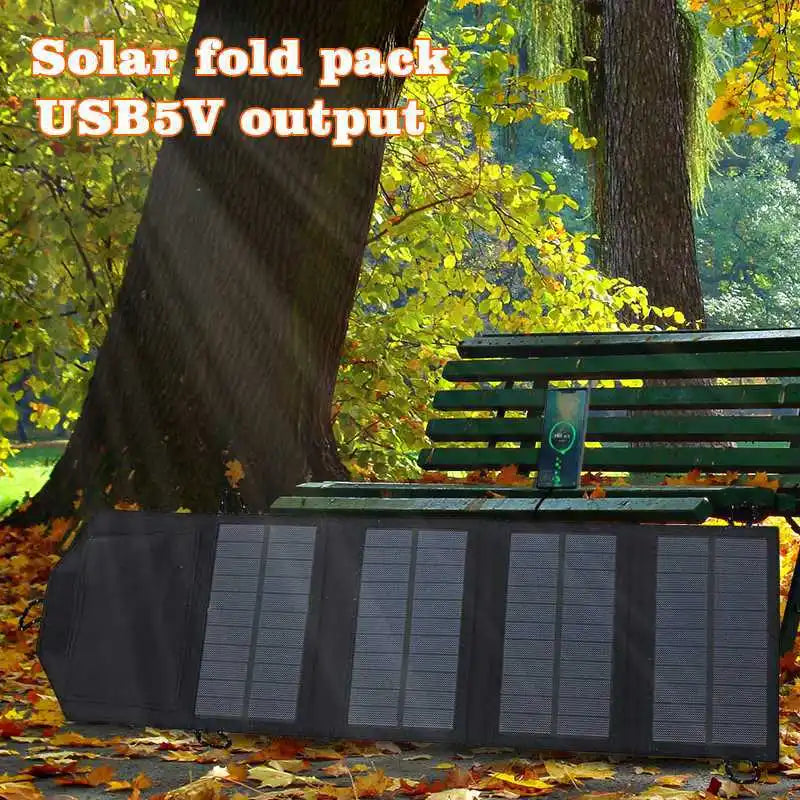 500W Solar Panel 5V USB Portable Waterproof For Cell Phone Power Bank Battery Charger Outdoor Camping Hiking Fishing