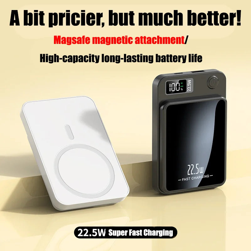 Portable 100000mAh Wireless Power Bank Type C Mini Fast Charger