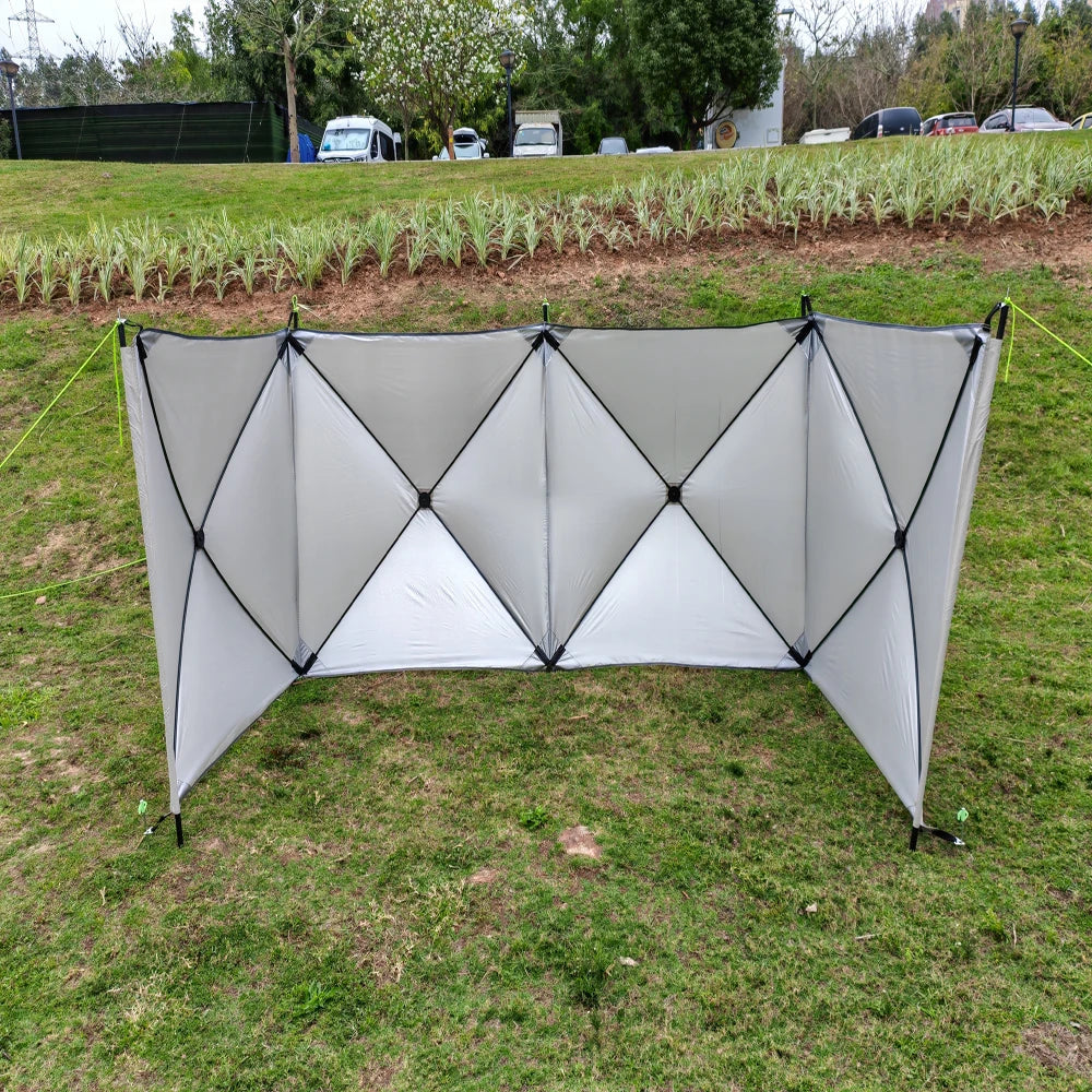 Folding Outdoor Camp Windscreen Gas Stove Burner Shelter Windbreak Wall - Hiking Picnic