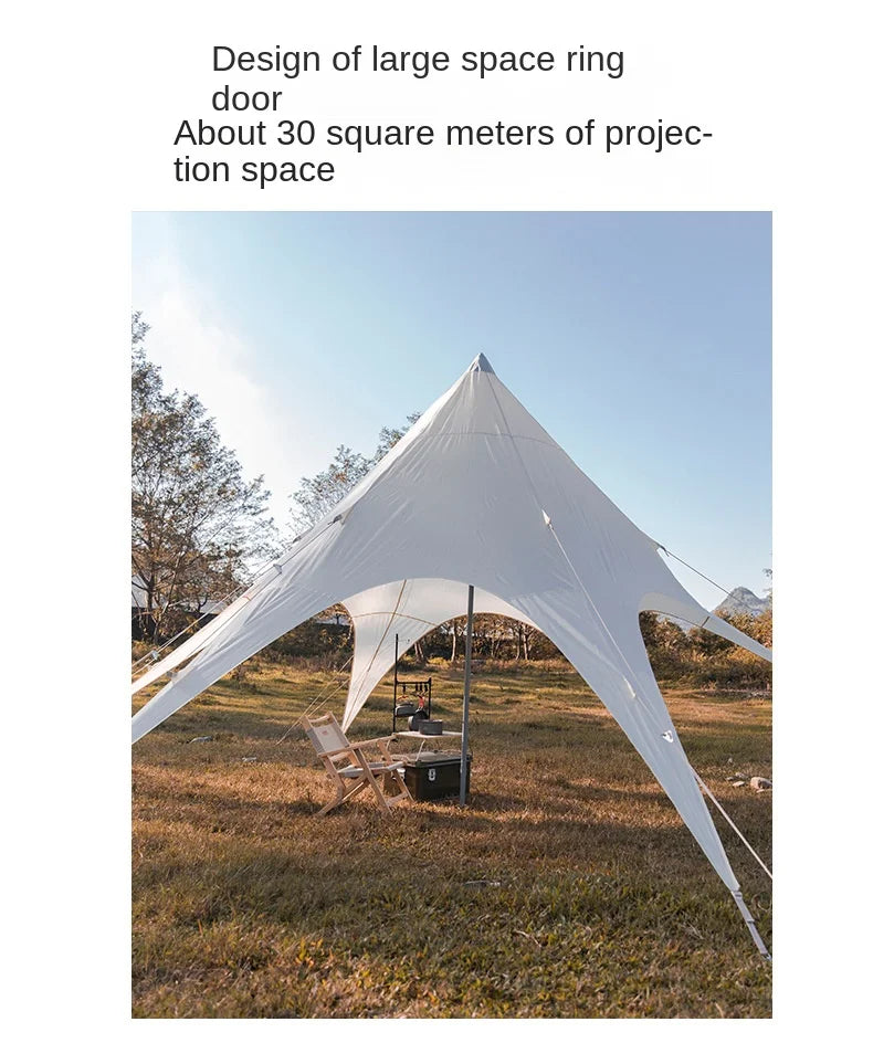 8-12 People Ultra-light Portable Gazebo Outdoor Dovetail Canopy Detachable Camping Sun Shelter