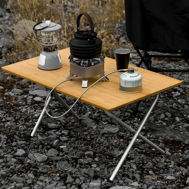 Portable Bamboo Folding Table for Outdoor Camping and Picnic