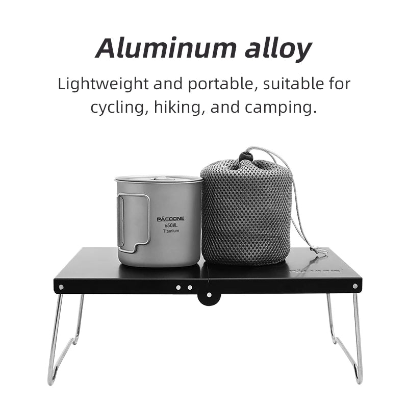 Ultralight Portable Foldable Camping Table - Ideal for Hiking, Picnic, and Coffee