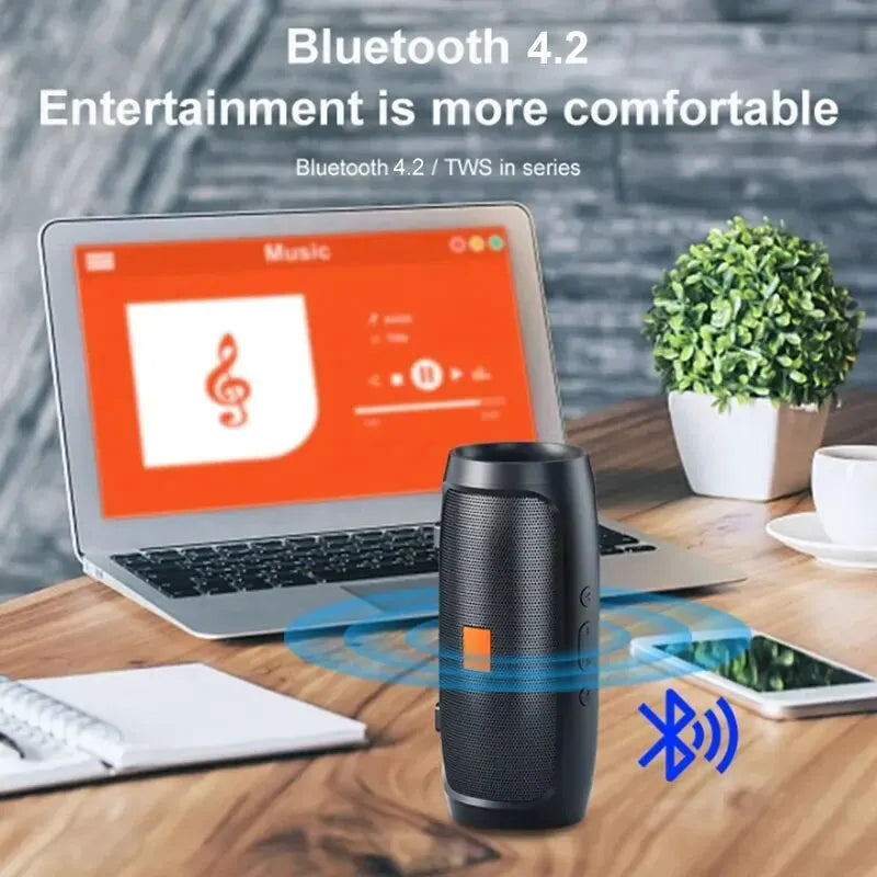 Bluetooth Speaker Dual Speaker Stereo Outdoor TF/USB Playback FM Voice Broadcasting Portable Subwoofer 50 Wireless Speaker