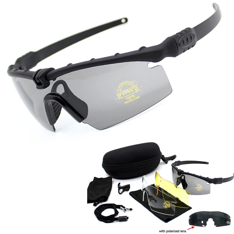 Polarized Tactical Sport Glasses - UV Protection for Hunting, Hiking, Camping, and Shooting