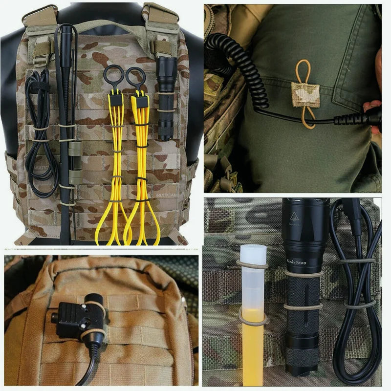 Outdoor Tactical MOLLE Elastic Strap - Secure Your Essentials on the Go