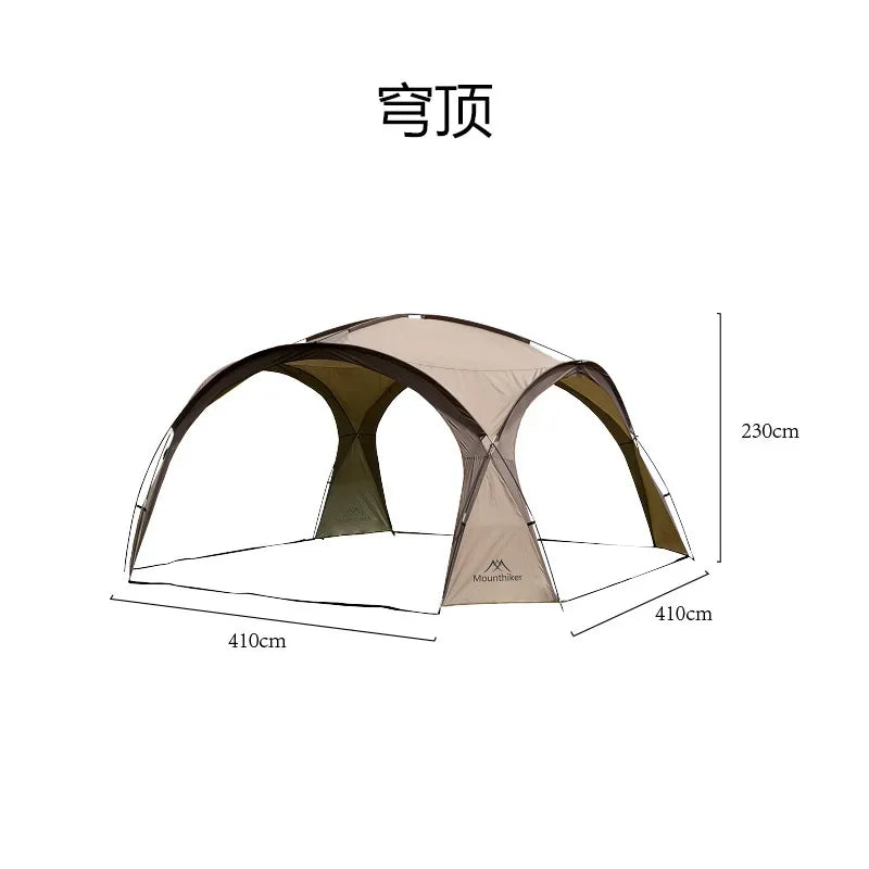 Outdoor Camping Tent 8-10 Person Dome Tent with Large Awning Pergola