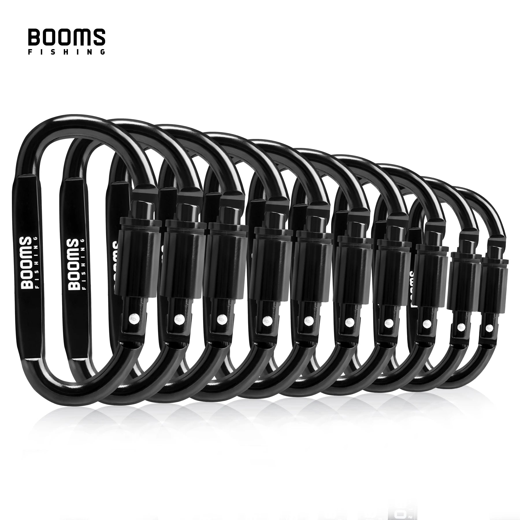 Booms Fishing Survival D-Ring Carabiner Clip - Secure and Versatile Outdoor Equipment