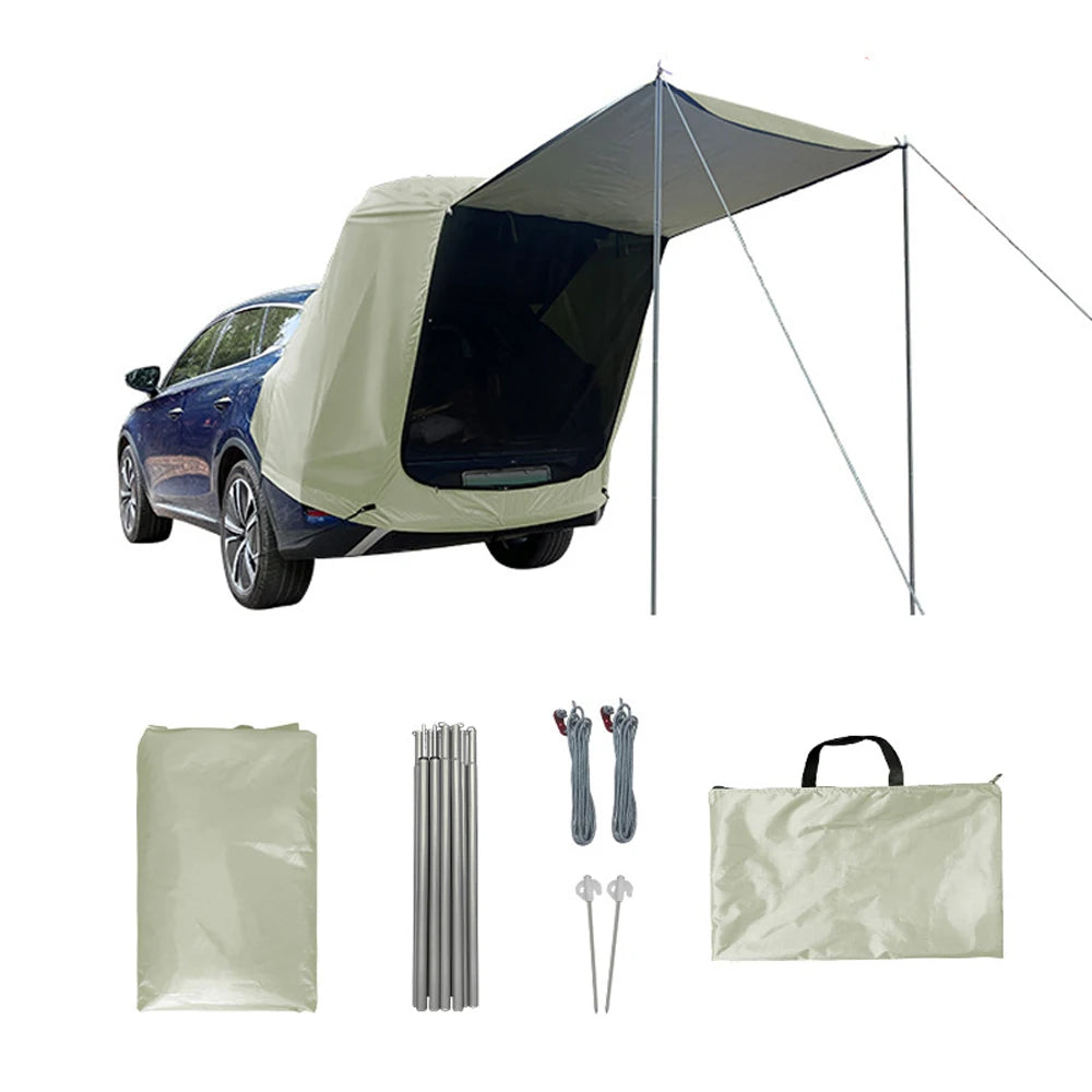 NoEnName_Null Outdoor Car Trunk Tent with Canopy - Extend Your Camping Experience