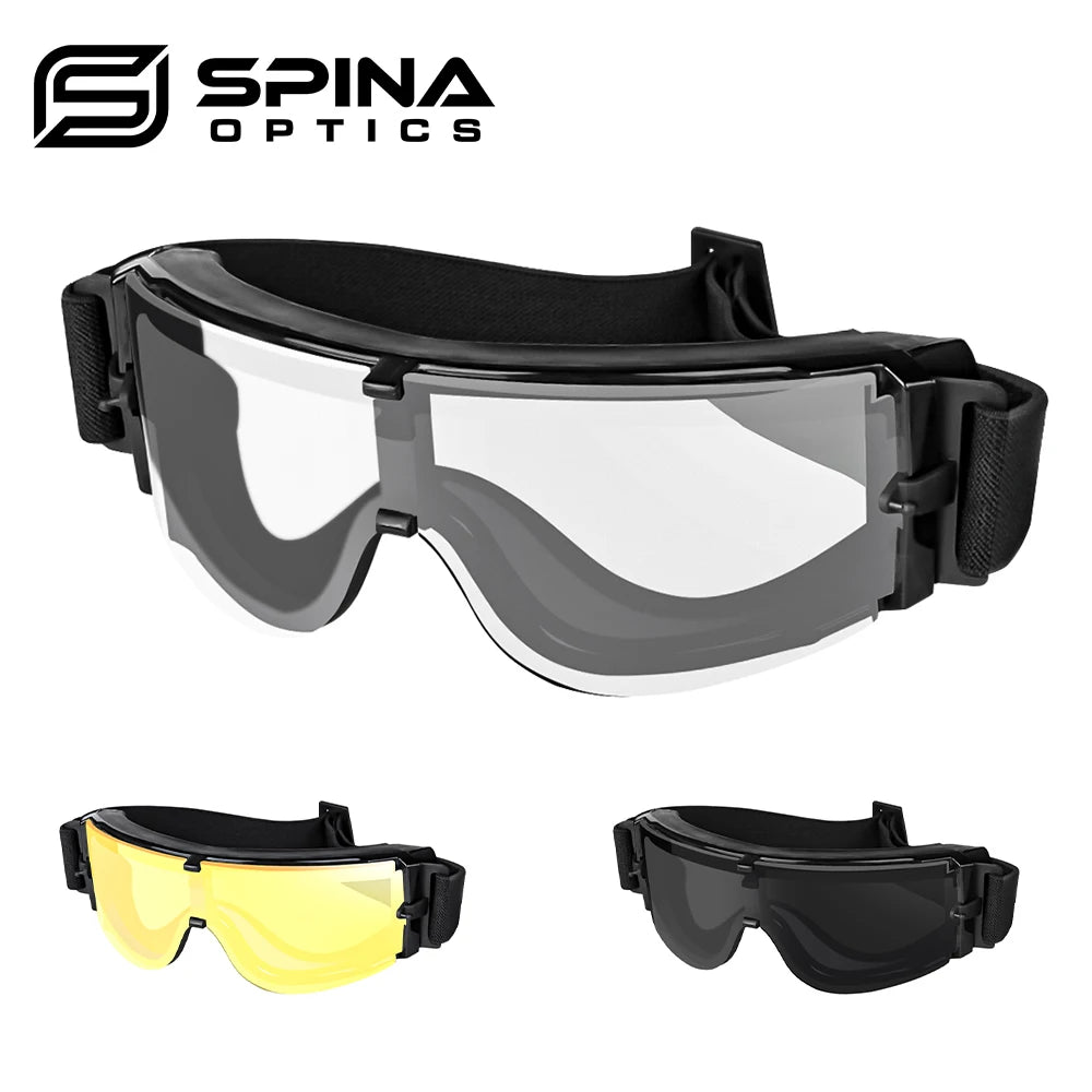 Three-in-One Windproof and Dustproof Outdoor Goggles – Ideal for Shooting, Hiking, and Cycling