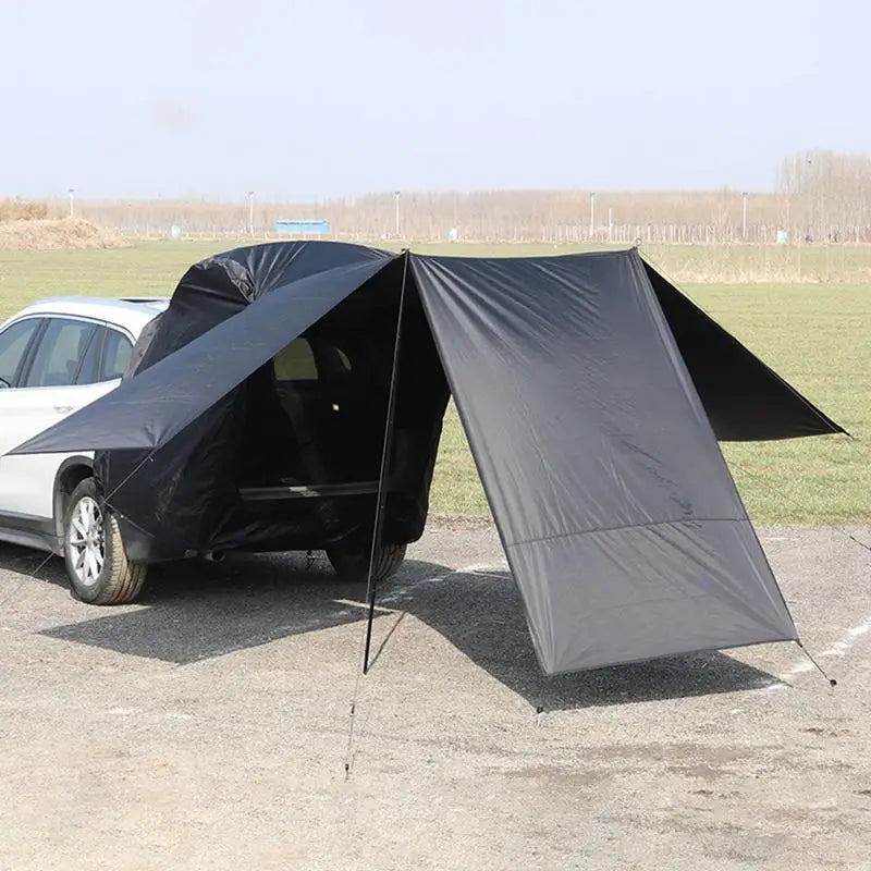 Car Awning Sun Shelter - Portable Waterproof SUV Rear Tent for Camping, Tailgate Tent with Quick Automatic Opening