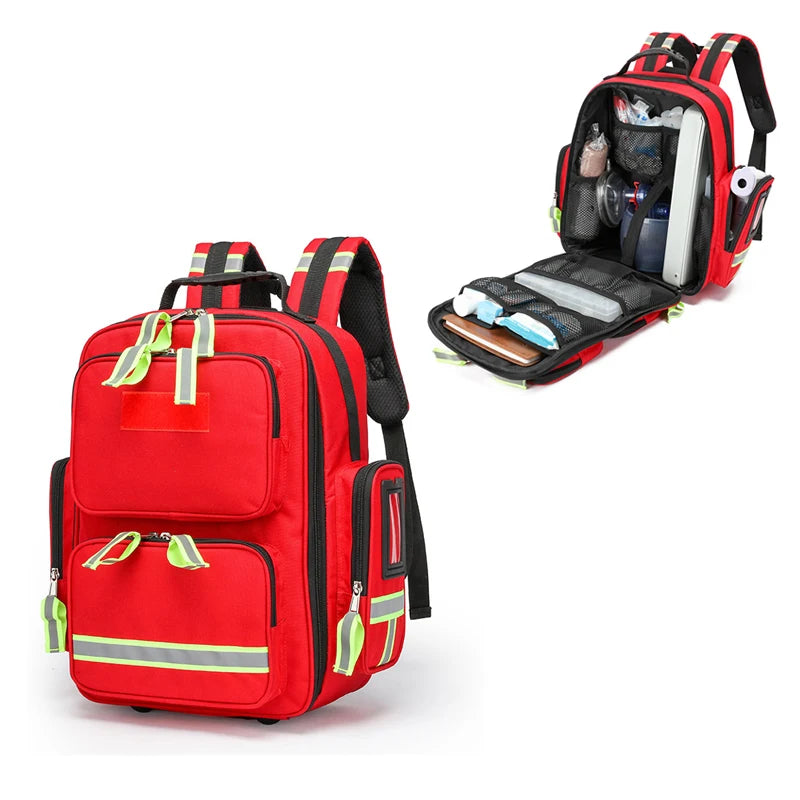 First Aid Kits Emergency Rescue Backpack - Large Capacity Sorted Storage for Outdoor Camping and Survival