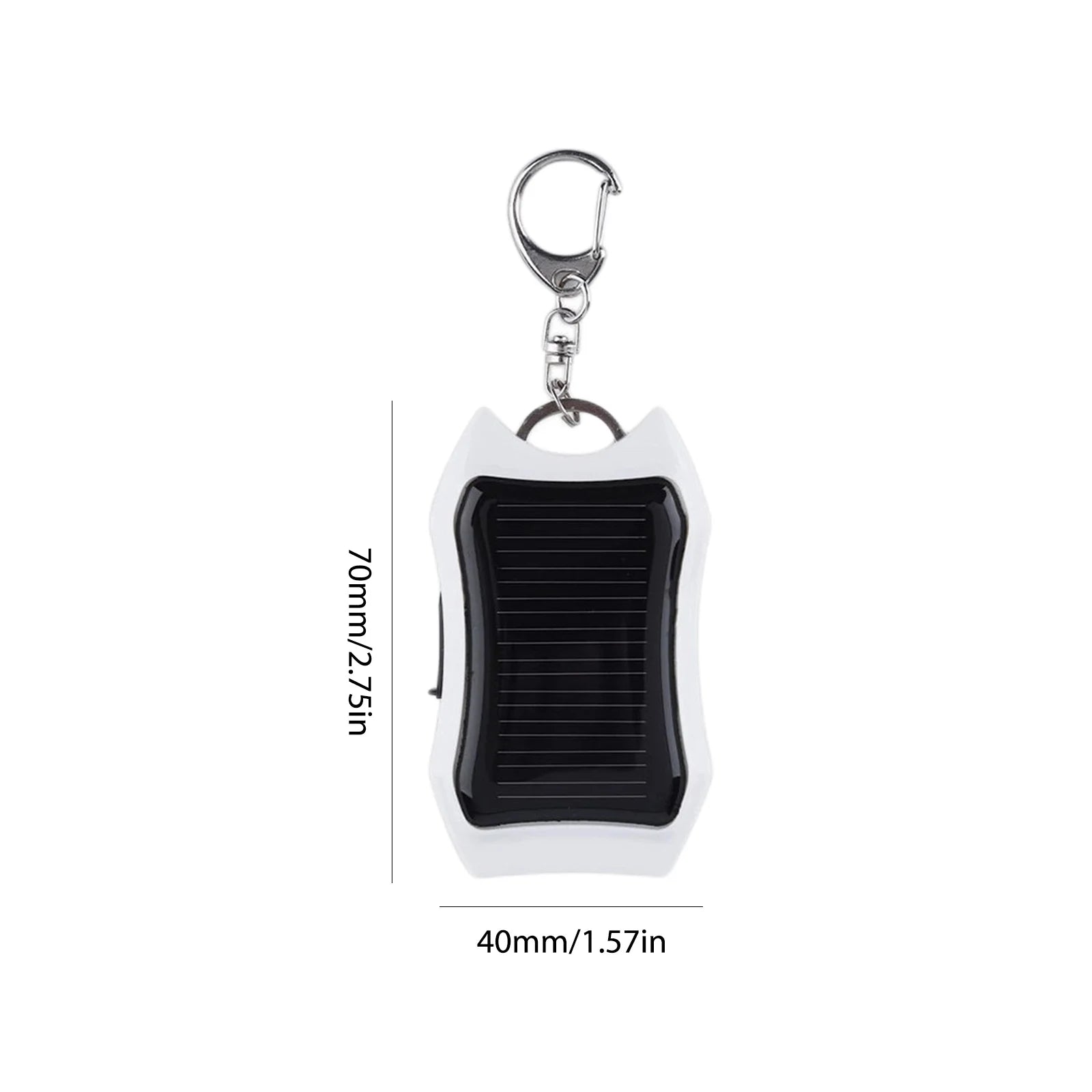 Keychain Mobile Power USB External Solar Charger | 950mAh Portable Charger with 3 LED Light for Hiking and Travel