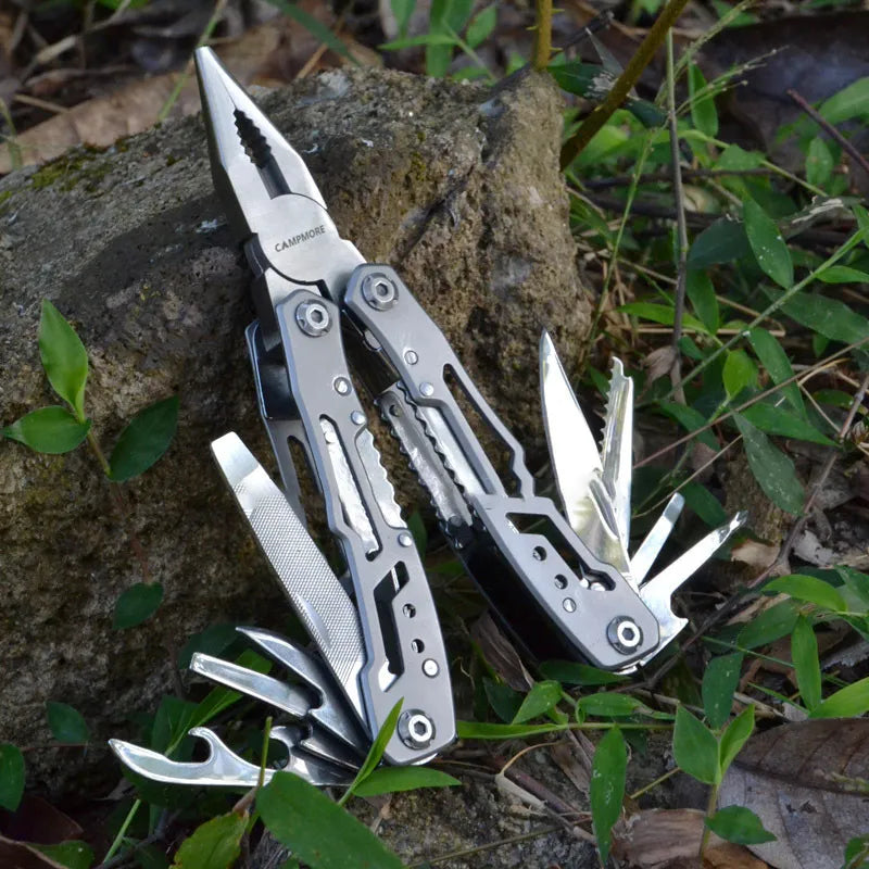 Stainless Steel EDC Folding Multifunction Tools - Outdoor Camping Portable Emergency Survival Knife Pliers