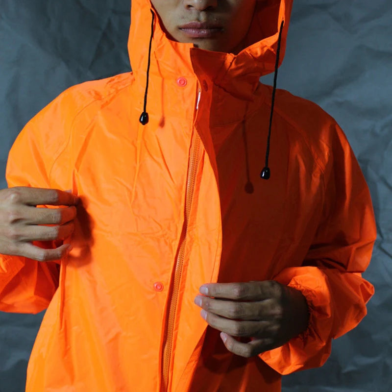 One-Piece Motorcycle Rain Suit – Waterproof, Dustproof, and Protective Adult Workwear