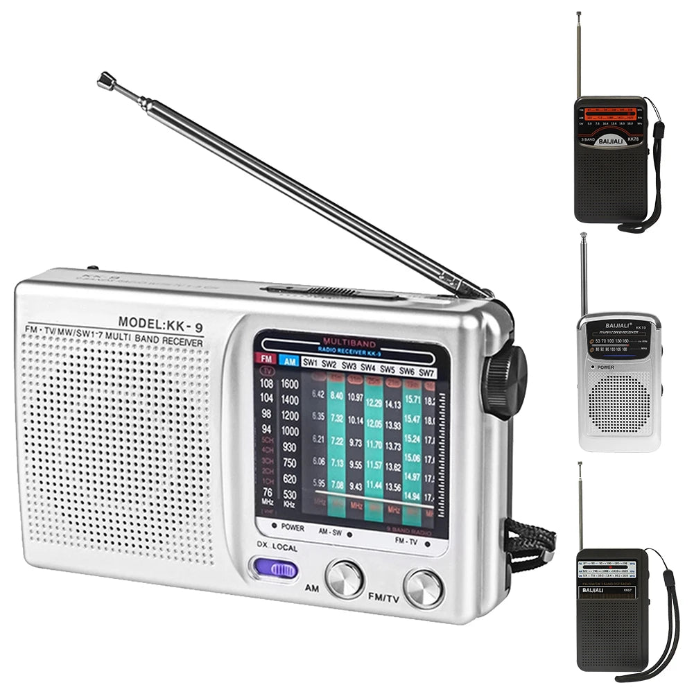 Portable Dual Band Digital Radio - SW/AM/FM with Built-In Speaker and Telescopic Antenna for Indoor and Outdoor Emergency Use