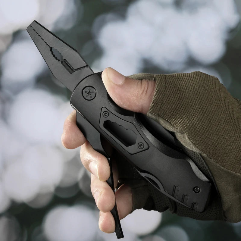 Portable Folding Multi-Purpose Mini Pliers - Combination Knife and Wire Cutter for Outdoor Emergency and EDC