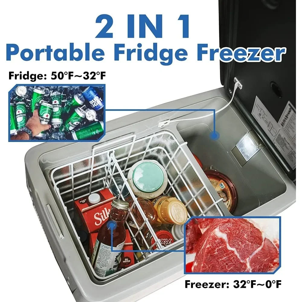 Hard Cooler With Wheels - 42 Quart (40L) Electric Car Refrigerator