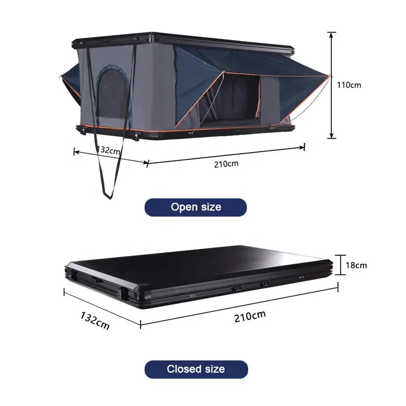 Aluminum Car Roof Top Tent - Spacious, Waterproof, Quick Setup