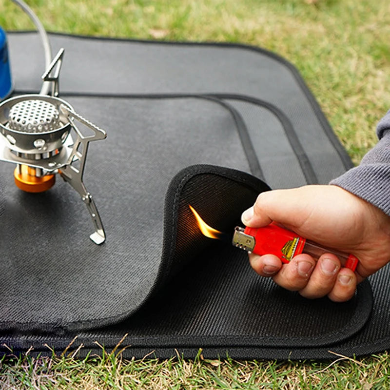 Outdoor Camping Fireproof Cloth Picnic Barbecue Flame Retardant Protective Mat