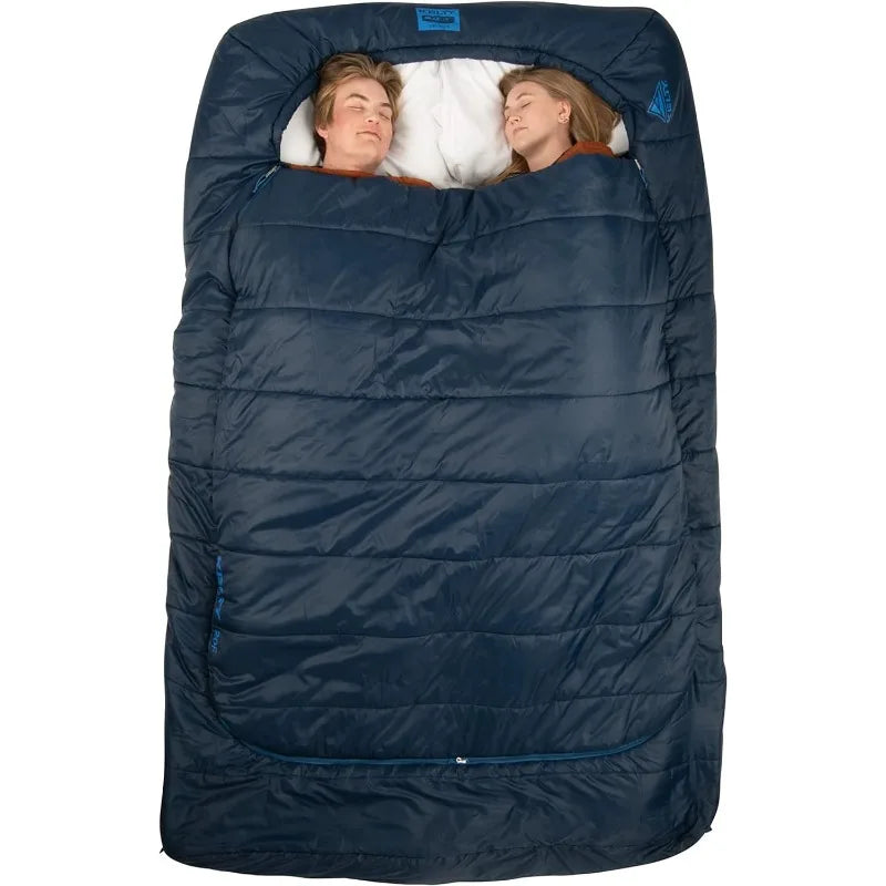 Comfort Double wide 20 Degree Sleeping Bag - Two-Person Synthetic Sleeping Bag for Couples & Family Camping