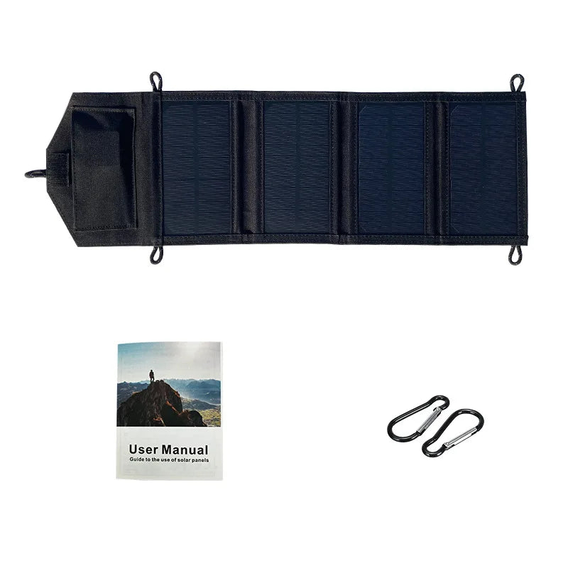 500W Solar Panel 5V USB Portable Waterproof For Cell Phone Power Bank Battery Charger Outdoor Camping Hiking Fishing