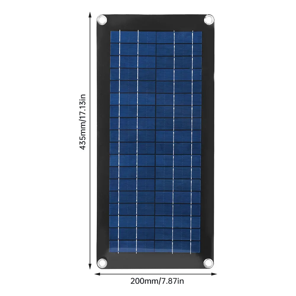 30W Flexible Solar Panel with Controller - Dual USB Port Solar Power System for Home Camping Outdoor