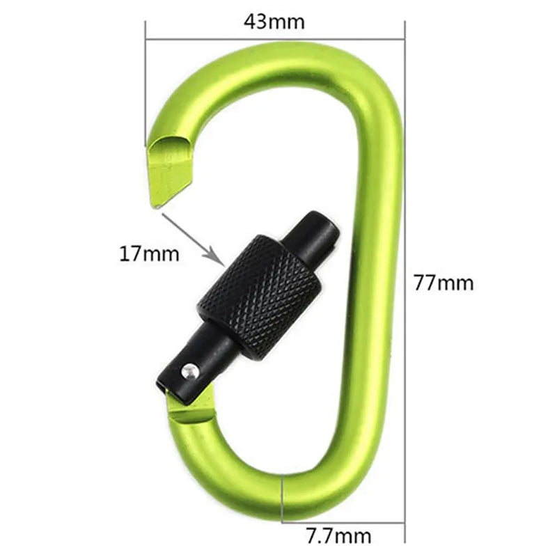 5PCS Aluminium Alloy Carabiner Clip Set for Outdoor and Daily Use