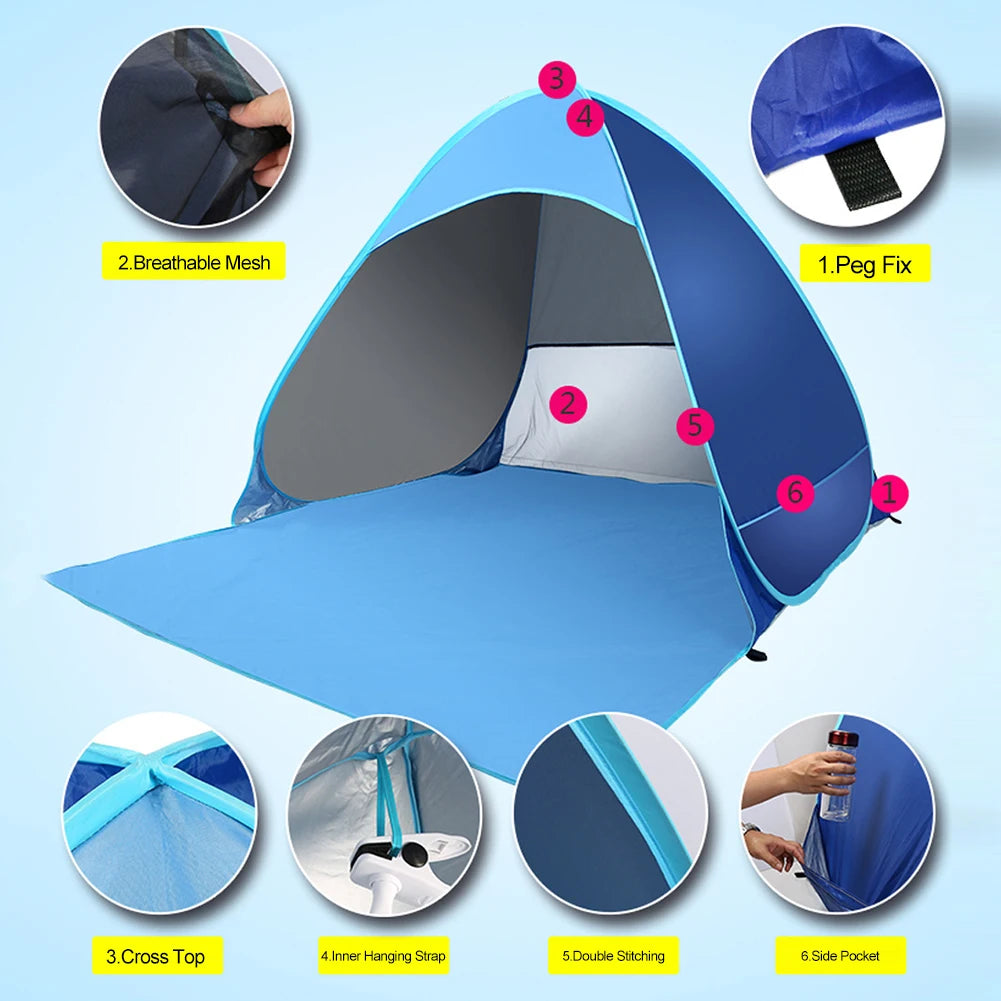 Beach Tent UV 50+ Automatically Popping Outdoor Tent