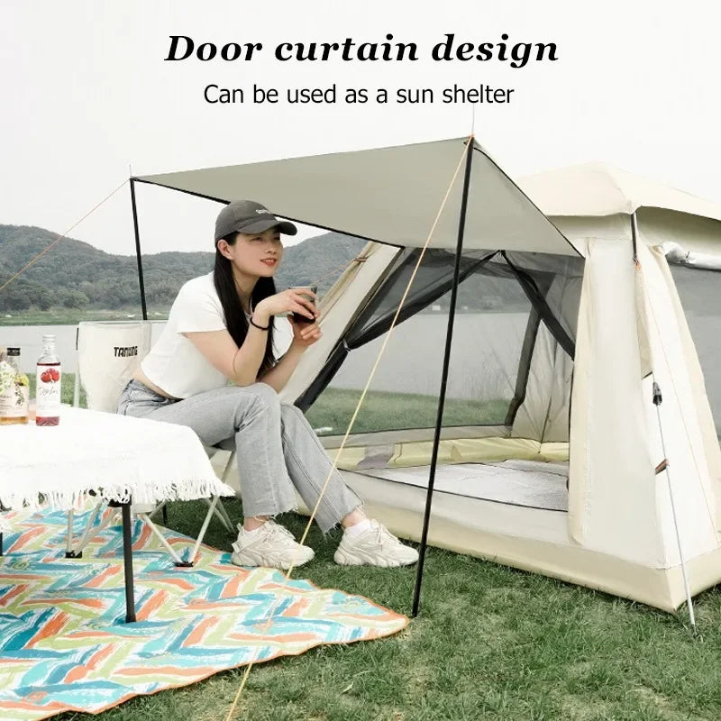 5-8 Person Outdoor Automatic Quick Open Tent Rainfly Waterproof Camping Tent