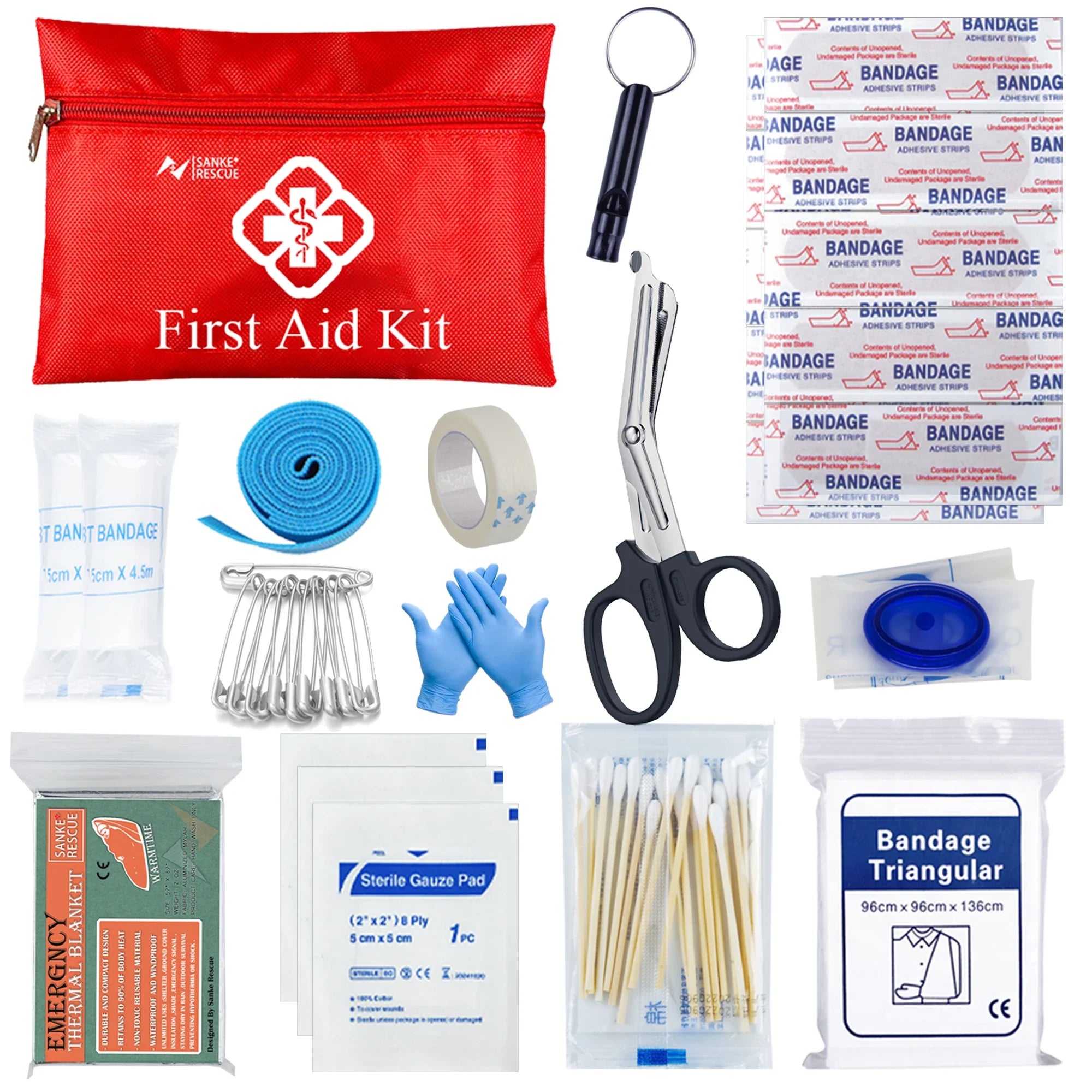 Tactical First Aid Kit - Essential Military Survival Gear for Camping, Self-Defense, and Emergency Medical Care