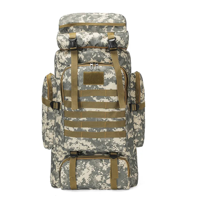 80L 900D Oxford Backpack - Large Waterproof Military Tactical Bag for Outdoor Sports