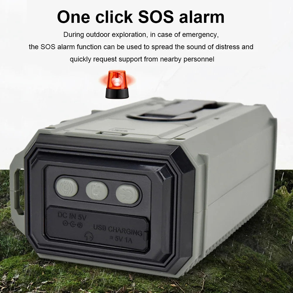 10000mAh Multifunction Solar Hand Crank Radio - USB Charging FM/AM/NOAA WB Weather Radio with Emergency Flashlight, SOS Alarm, and Power Bank