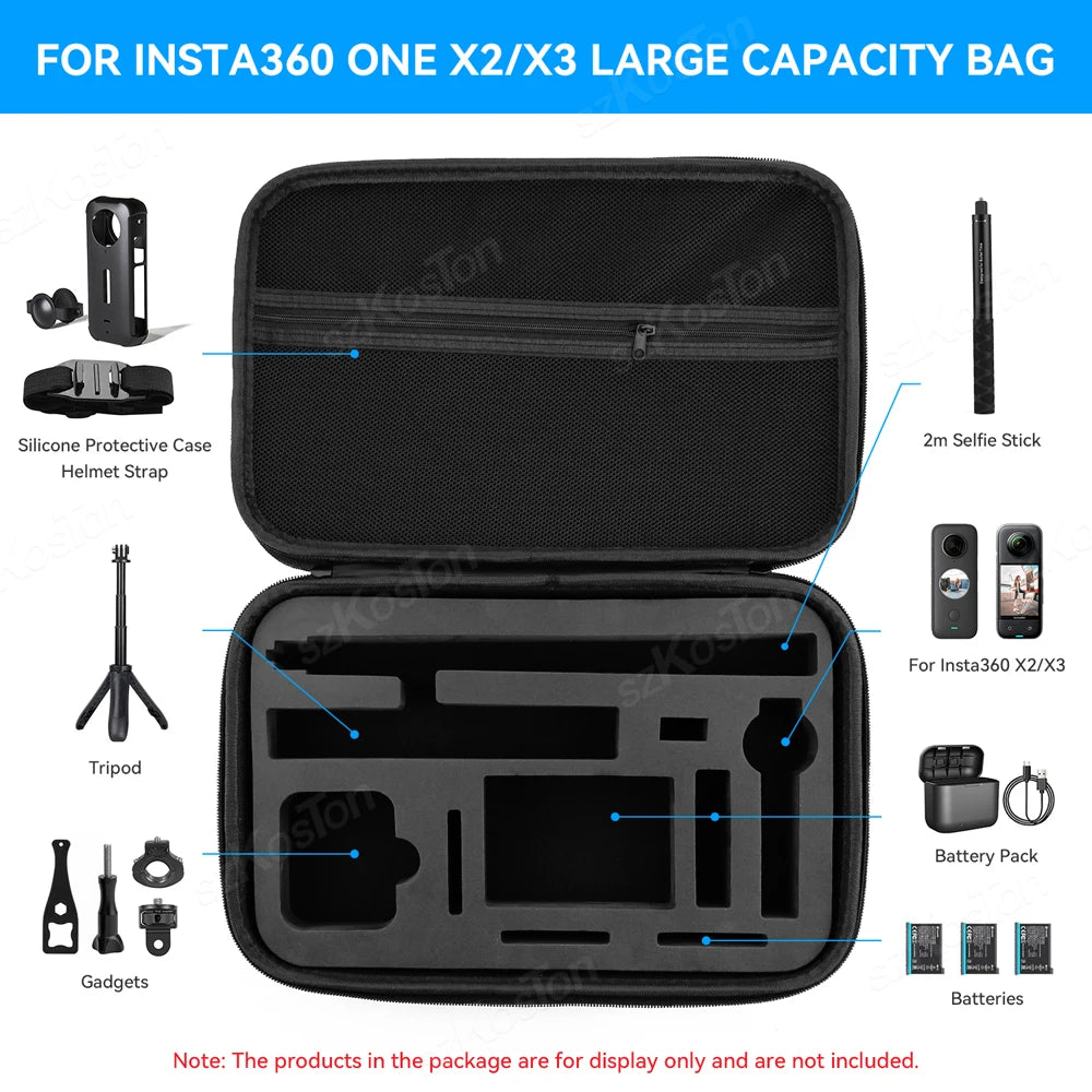 Carrying Case for Insta360 X3 X2 Camera - Portable Storage Bag