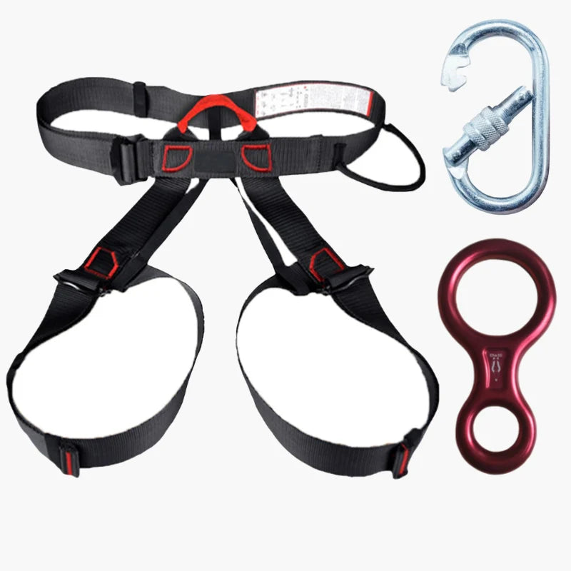 Outdoor Hiking Climbing Harness Safety Belt - Adjustable Harness for Working Aloft and Glass Exterior Scrubbing