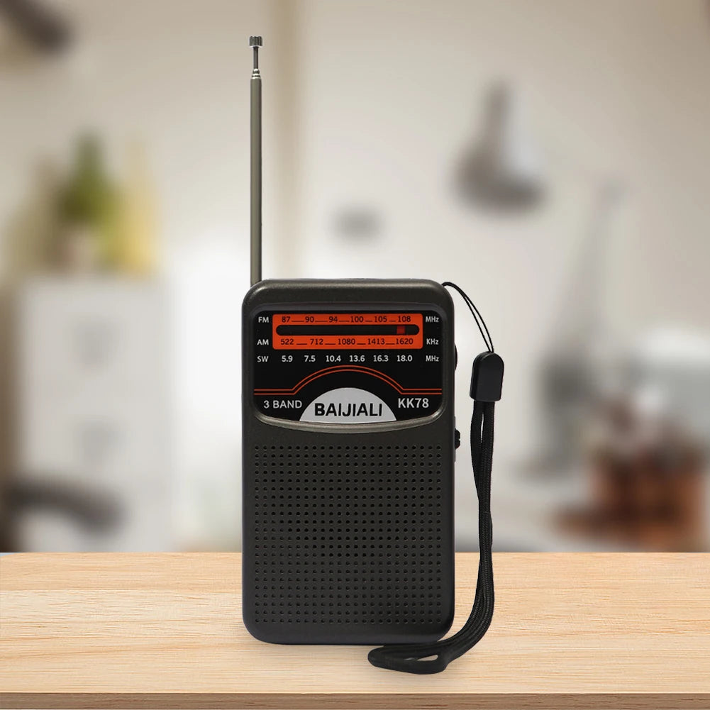 Portable Dual Band Digital Radio - SW/AM/FM with Built-In Speaker and Telescopic Antenna for Indoor and Outdoor Emergency Use