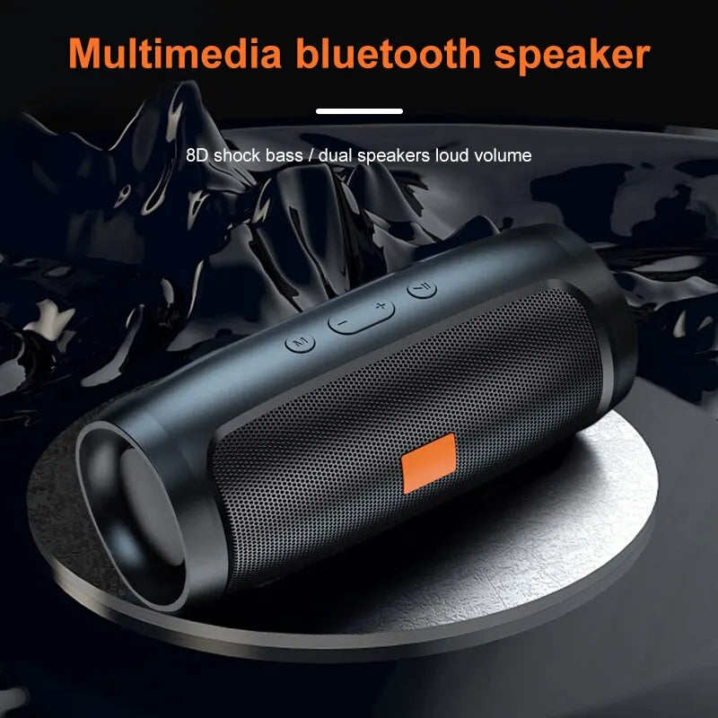 Wireless Portable TWS Bluetooth Dual Speaker - Stereo Subwoofer with Music Playback, FM Radio, and TF Card Support