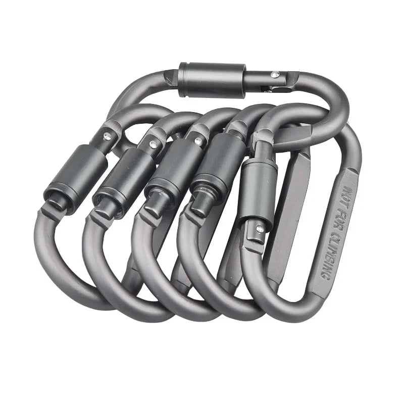 4Pcs Carabiner Set - Tactical Aluminum Alloy Carabiner Hooks for Camping, Survival, EDC, and Outdoor Activities