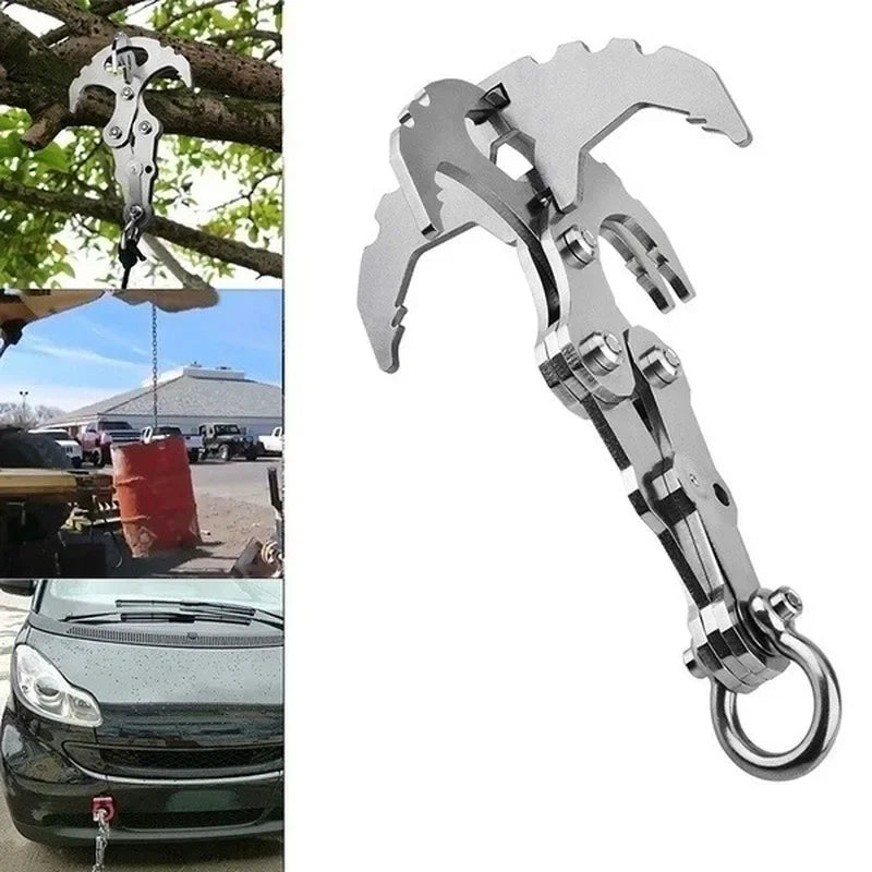 Folding Grappling Hook - Multi functional Stainless Steel Survival Tool for Outdoor Climbing and Camping