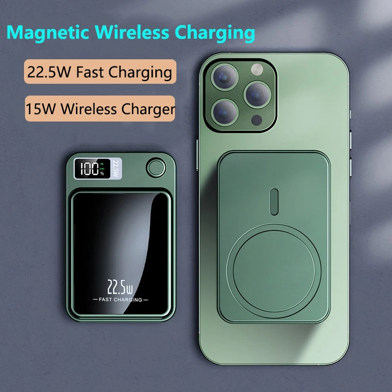 Portable 100000mAh Wireless Power Bank Type C Mini Fast Charger