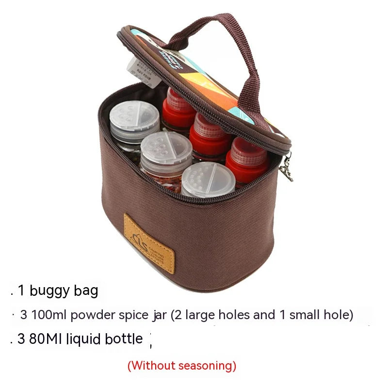 Portable Outdoor Camping Kitchen Set with Seasoning Jar