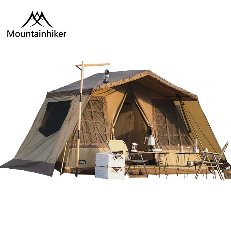 4-6 Person Luxury Outdoor Camping Eaves Tent: Ultralight, Waterproof, and Thickened for Hiking and Picnic