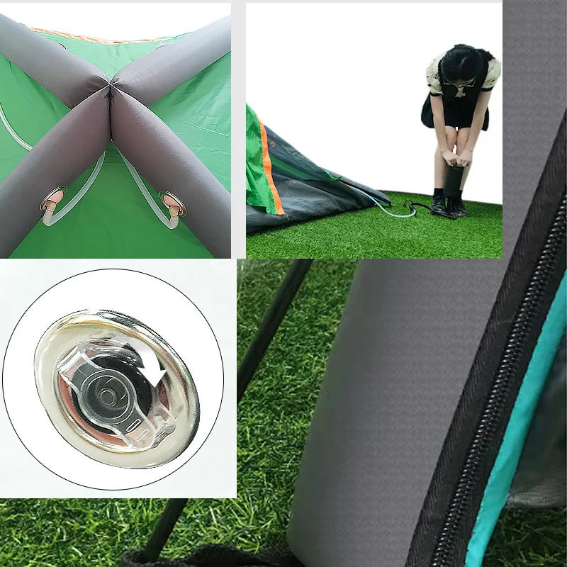 Inflatable Tent Automatic Waterproof for 2-3-4 People Camping Air Tent