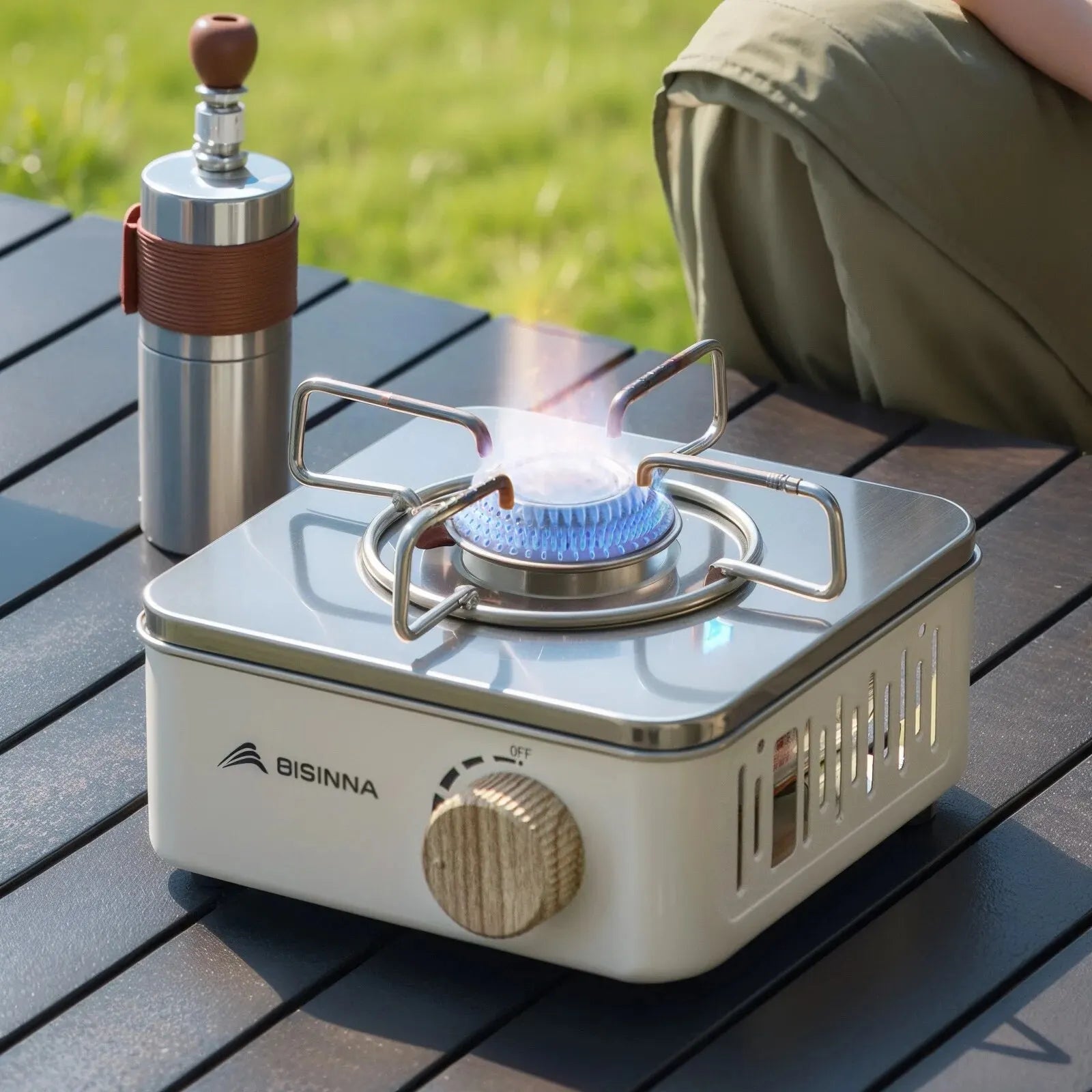 Camping Gas Stove - High Firepower Portable Cassette Furnace for Outdoor Picnic Camping