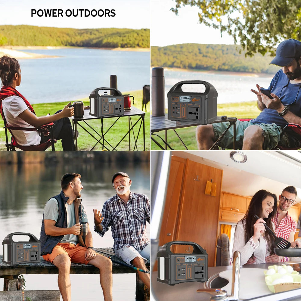 100W Portable Power Station 220V/110V Solar Generator - 24000mAh LiFePO4 Emergency Mobile Power Bank for Camping