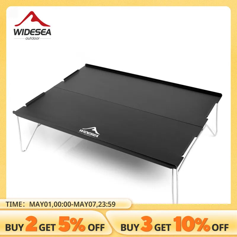 Widesea Outdoor Ultra-Light Foldable Camping Table - Portable Desk for Climbing, Fishing, Picnics, and Tourism