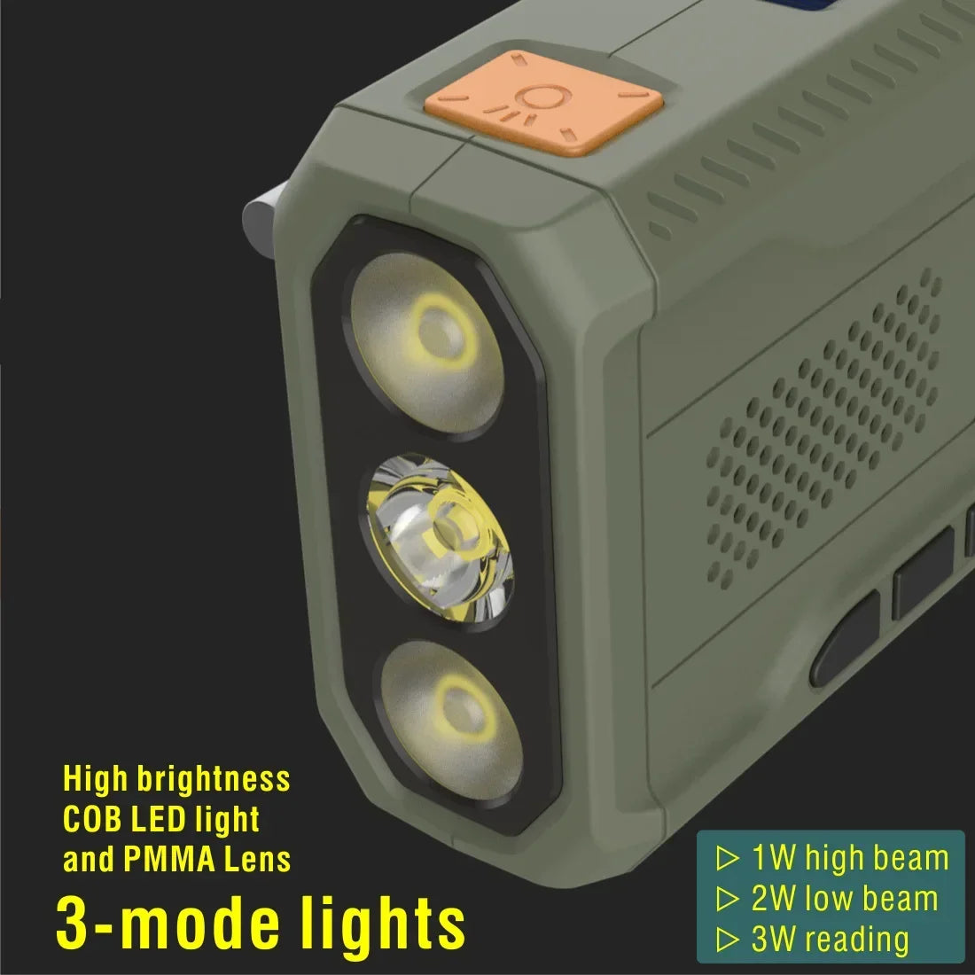 NOAA/DAB/FM Radio Emergency Radio Portable Solar Radio Receiver Hand Crank Dynamo Outdoor Bluetooth Speaker with LED Flashlight