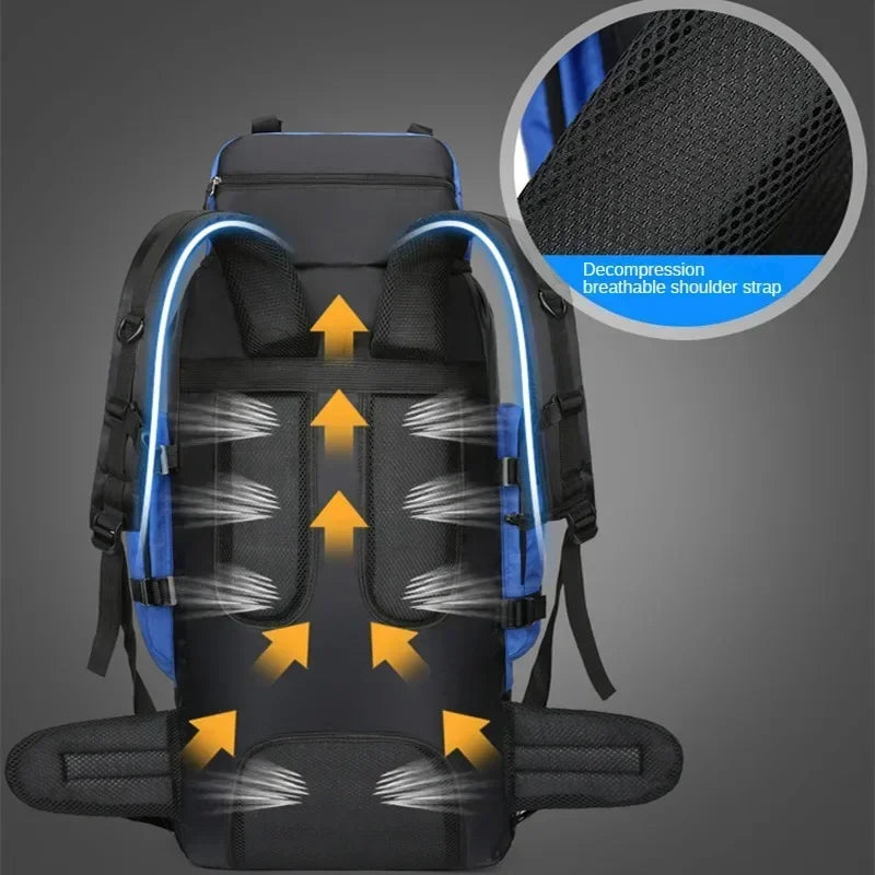 Explore Freely with the 90L Waterproof Camping Backpack