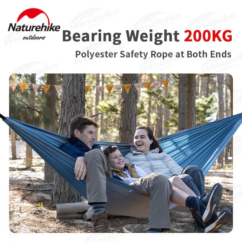 Ultralight Camping Swing Hammock - Anti-Rollover, 1/2 Person, 200kg Capacity, Portable Outdoor Hammock